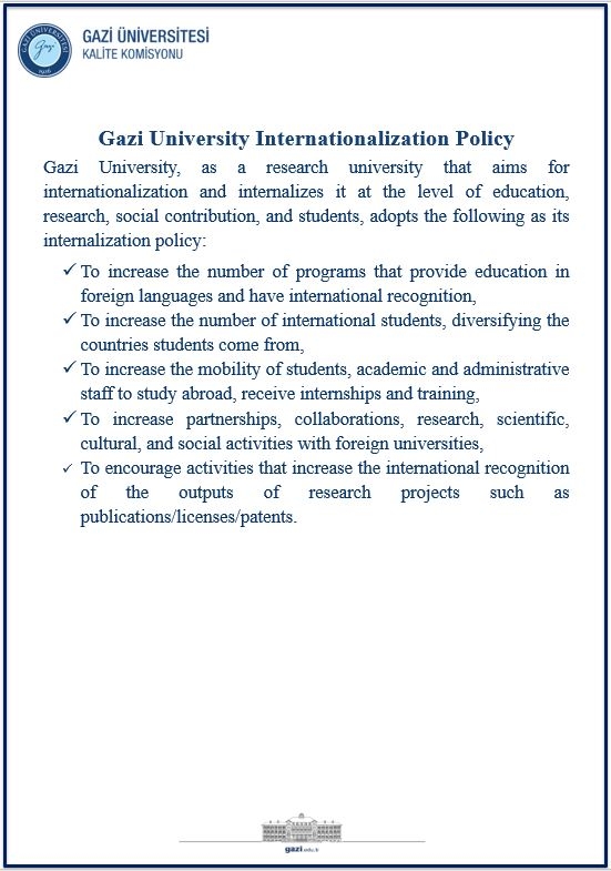 Gazi University Internationalization Policy-1