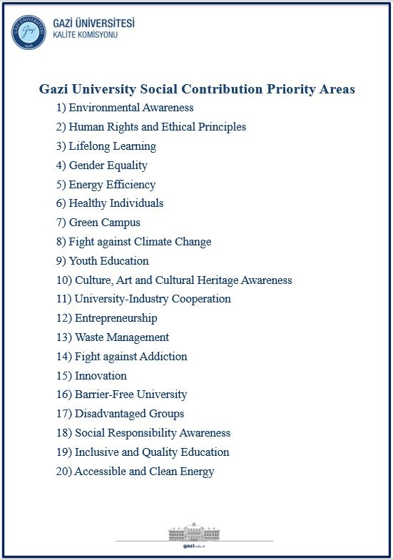 Gazi University Social Contribution Priority Areas-1