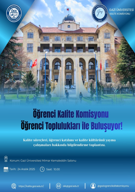 Öğrenci Kalite Komisyonu Öğrenci Toplulukları ile Buluşuyor