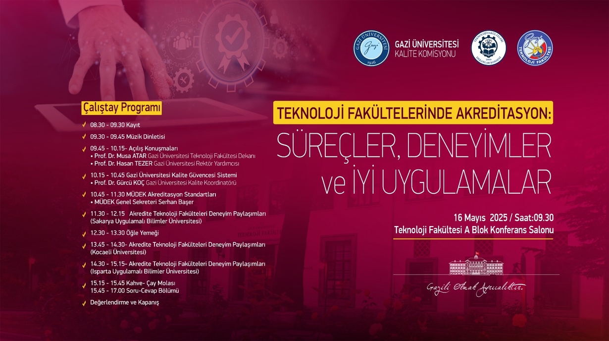 Teknoloji Fakültelerinde Akreditasyon: Süreçler, Deneyimler ve İyi Uygulamalar Çalıştayı