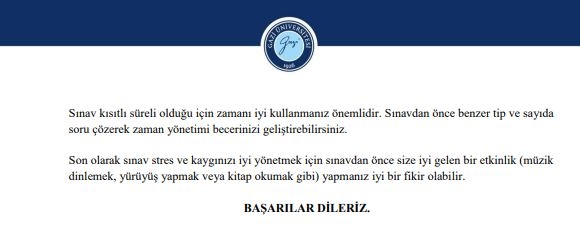 Merkezi Yerleştirme Puanı İle   09 Eylül 2024 tarihinden sonra Üniversitemize Kayıt Olan Öğrenim Dili Türkçe olan Programlar için 5(i) İngilizce Dersleri Seviye Tespit (Yeterlik) Sınavı Duyurusu-4