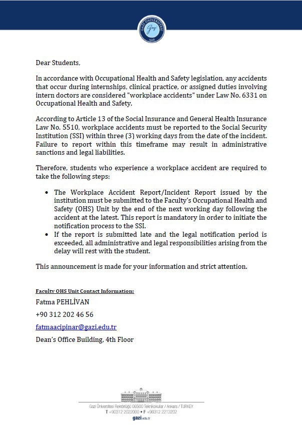 Important Announcement for 6th Grade Students: Occupational Health and Safety Office-1