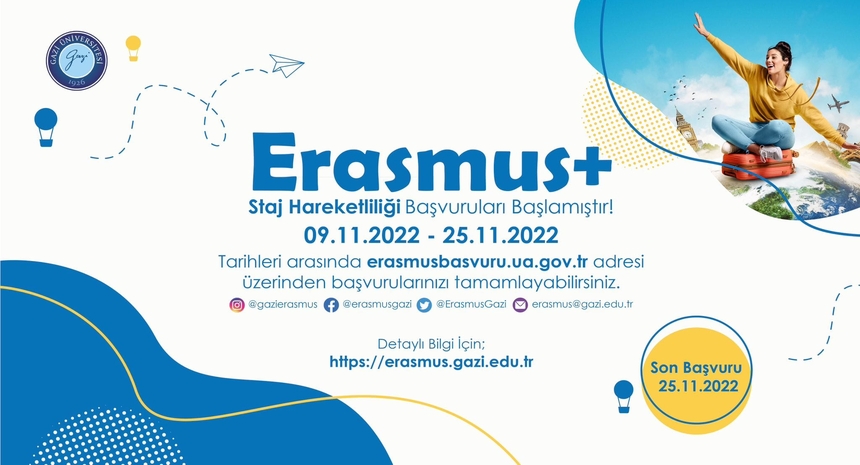 Erasmus+ Staj Hareketliliği Başvuruları