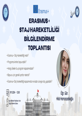 Erasmus+ Traineeship Mobility Info Session Held at Gazi University Faculty of Sport Sciences