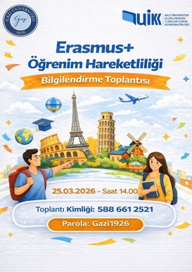 2025 Erasmus+ Proje Dönemi Öğrenim Hareketliliği Bilgilendirme Toplantısı