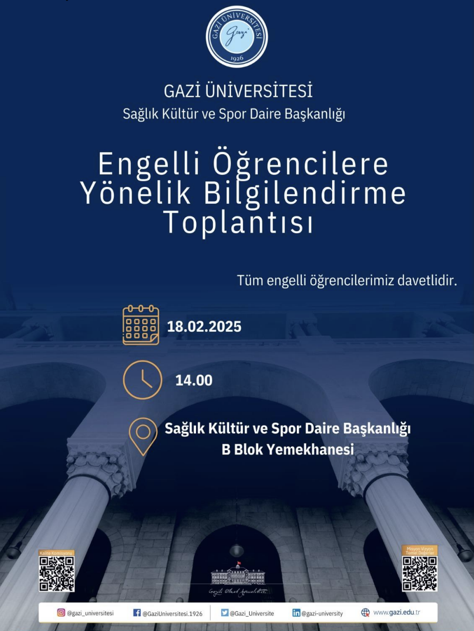 Engelli Öğrencilere Yönelik Bilgilendirme Toplantısı -1