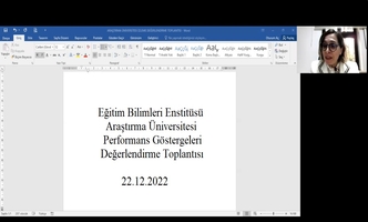 Enstitümüz AR-GE Ekibiyle Araştırma Üniversitesi Performans Göstergeleri Değerlendirme Toplantısı Düzenlendi.