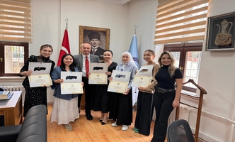 M. Auezov Güney Kazakistan Üniversitesi Lisansüstü Öğrencilerinin Bilimsel Eğitim Staj Sertifika Programı Tamamlandı.