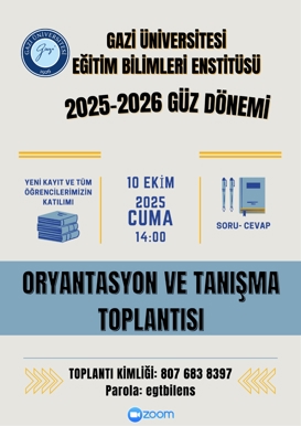 Yeni Kayıt Öğrencilere Yönelik Oryantasyon ve Tanışma Toplantısı (25-26 Bahar)