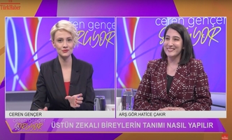 Araştırma Görevlimiz Hatice Çakır, Türk Haber TV’de Üstün Yetenekli Çocukları Anlattı.
