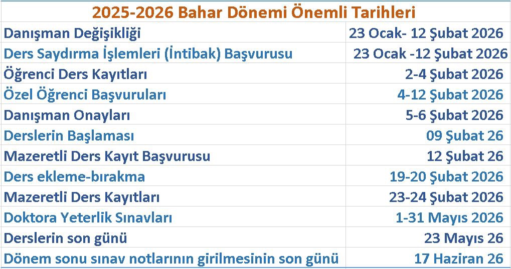 önemli tarihler 25-26 bahar ders takvim-1