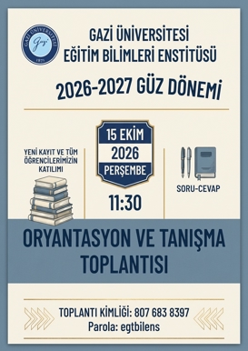 2026-2027 Güz Dönemi Oryantasyon ve Tanışma Toplantısı