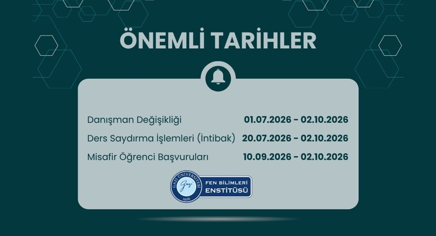 Önemli Tarihler