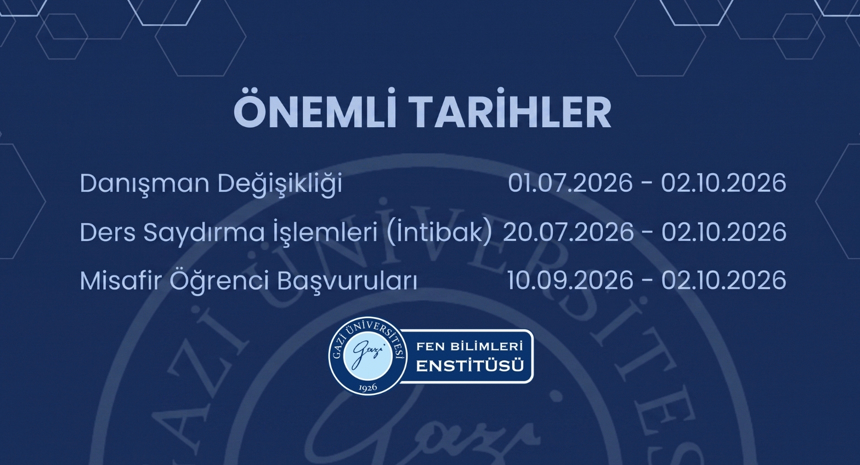Önemli Tarihler