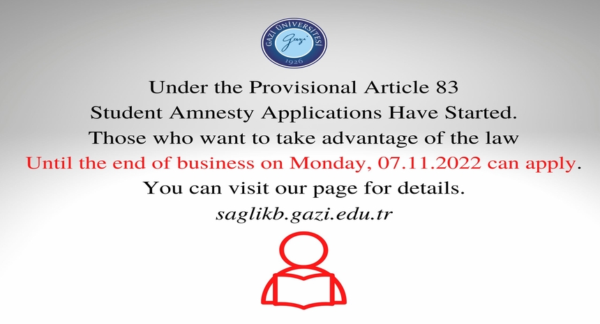 Under the Provisional Article 83 Student Amnesty Applications Have Started.