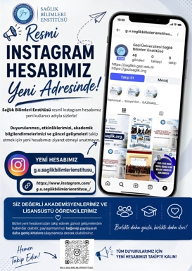 📢 Sağlık Bilimleri Enstitüsü Resmî Instagram Hesabımız Yenilendi!