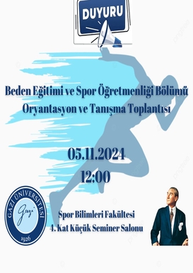 Beden Eğitimi ve Spor Öğretmenliği Oryantasyon Toplantısı