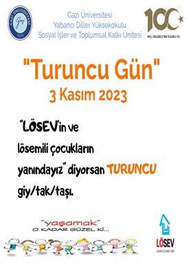 Yüksekokulumuzda, "Turuncu Gün" Etkinliği Gerçekleşecektir