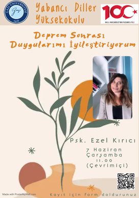 Deprem Sonrası Duygularımı İyileştiriyorum semineri