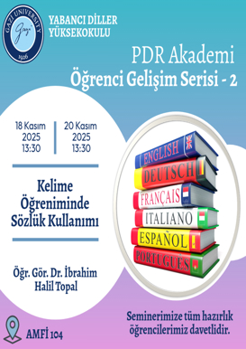 PDR Akademi Öğrenci Gelişim Serisinin 2. Etkinliği Yolda!