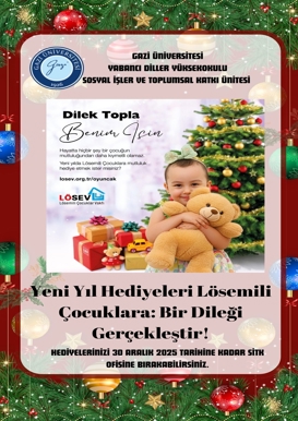 Yeni Yıl Hediyeleri Lösemili Çocuklara – Bir Dileği Gerçekleştir!