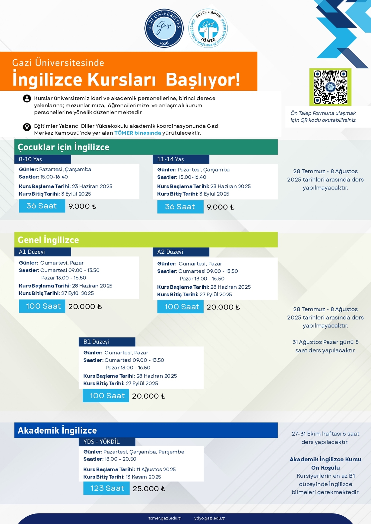 Gazi Üniversitesinde İngilizce Kursları Başlıyor!-1