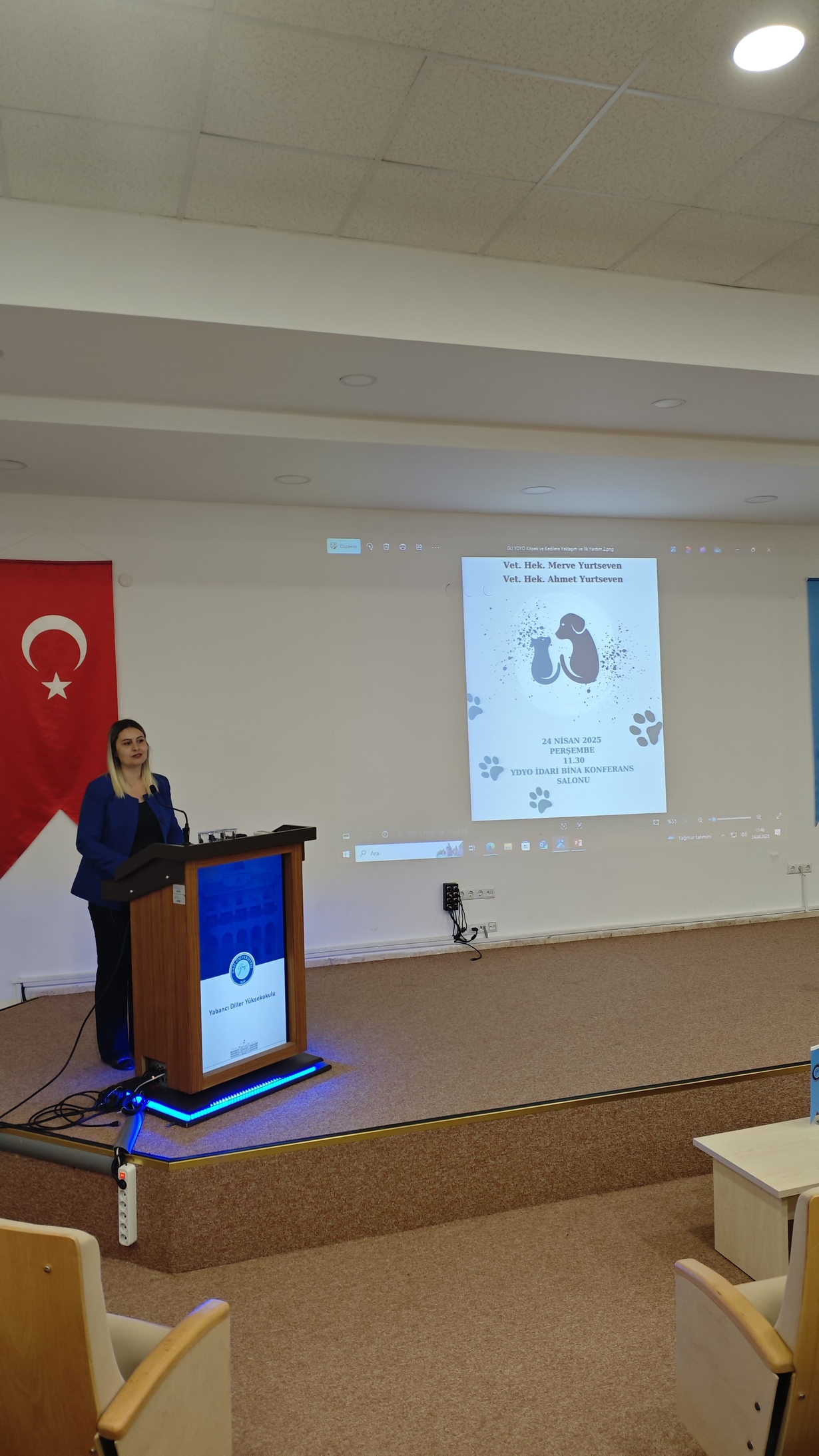 GAZİ ÜNİVERSİTESİ YABANCI DİLLER YÜKSEKOKULU’NDA “KEDİ & KÖPEKLERE YAKLAŞIM VE İLK YARDIM 2” SEMİNERİ GERÇEKLEŞTİRİLDİ-1