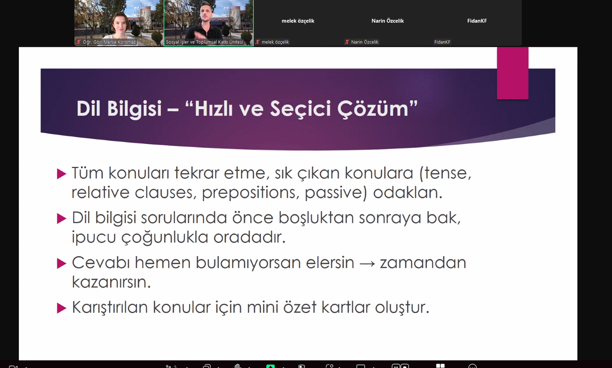 “Akademik Dil Koçum YDYO” Projesiyle Hatay’daki Öğrencilere Akademik Destek-1