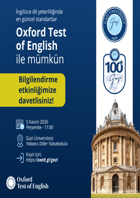 Oxford Test of English Bilgilendirme Etkinliğine Davetlisiniz