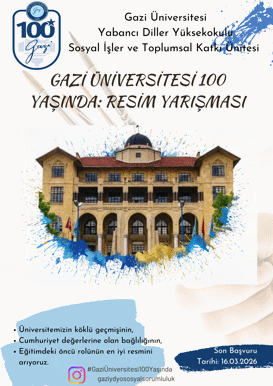 "Gazi Üniversitesi 100 Yaşında: Resim Yarışması"na Davetlisiniz!