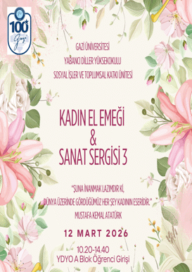 Kadın El Emeği ve Sanat Sergisi 3'e Davetlisiniz!