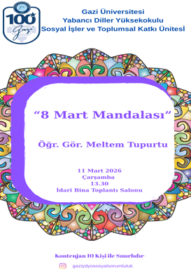 "8 Mart Mandalası" Atölyesine Davetlisiniz!