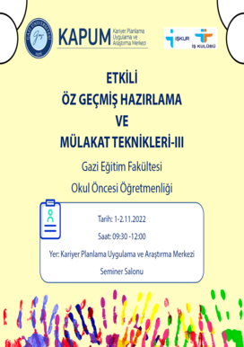 Gazi Eğitim Fakültesi-Okulöncesi Öğretmenliği  İşkur Eğitimleri -3