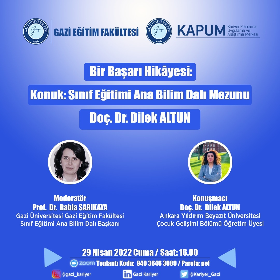 BİR BAŞARI HİKAYESİ - Sınıf Eğitimi Anabilim Dalı Mezunu Doç. Dr. DİLEK ALTUN