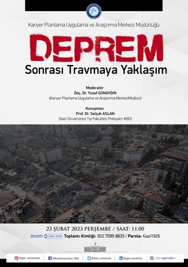 Deprem Sonrası Travmaya Yaklaşım