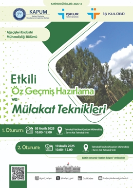 Etkili Özgeçmiş Hazırlama ve Mülakat Teknikleri Ağaçişleri Endüstri Mühendisliği Bölümü