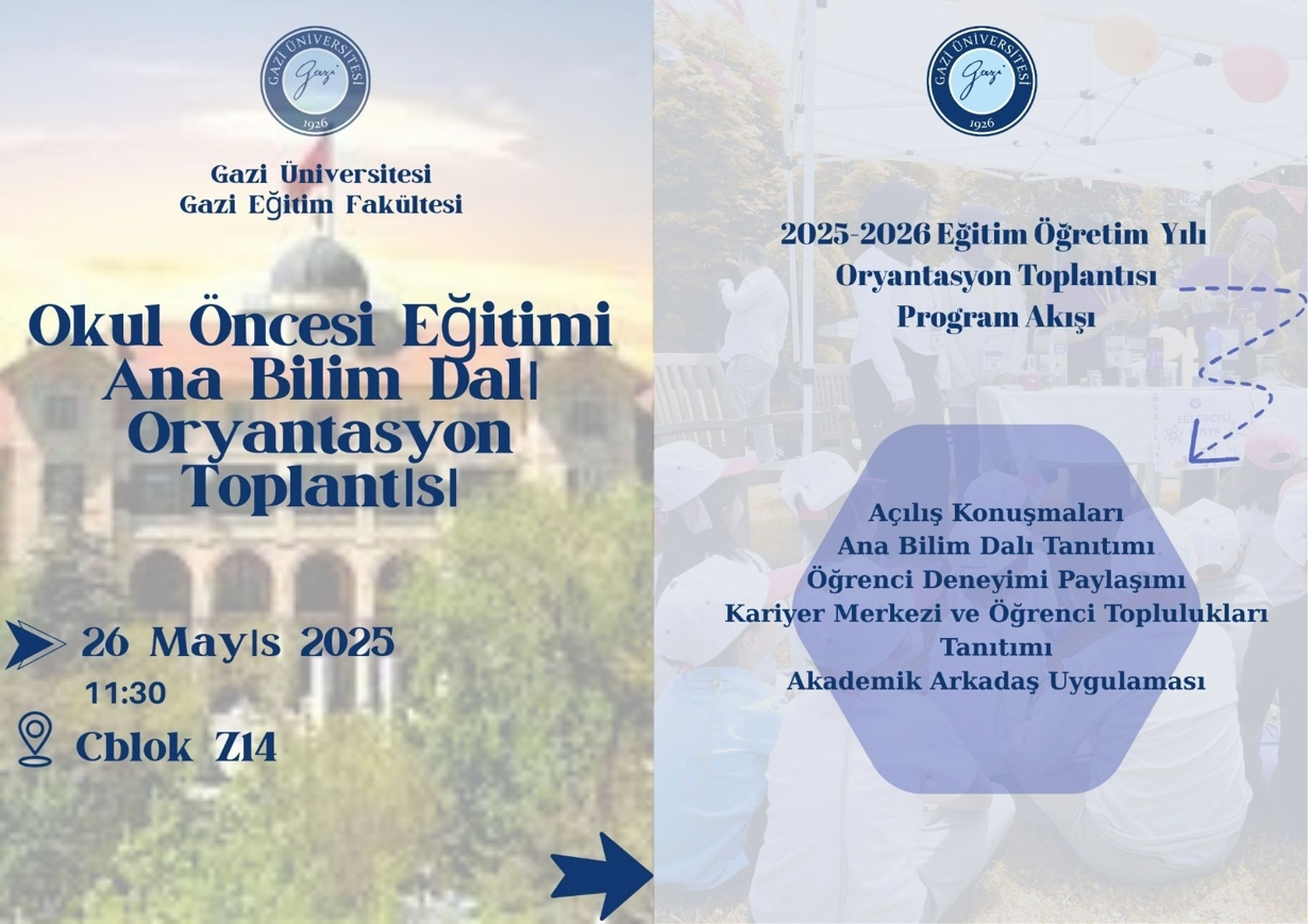Gazi Eğitim Fakültesi Okul Öncesi Eğitimi Anabilim Dalı tarafından gerçekleştirilen oryantasyon toplantısında Merkezimiz tanıtıldı.-1