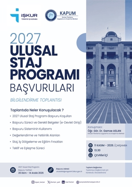 2027 Ulusal Staj Başvuruları