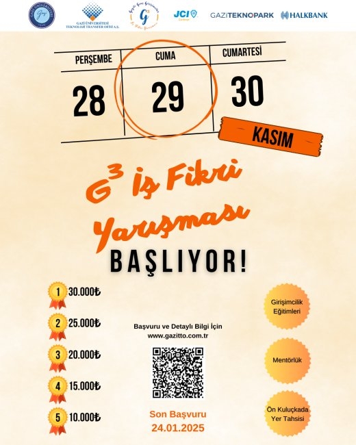 G3 (Gazili Genç Girişimciler) İş Fikri Yarışması-1