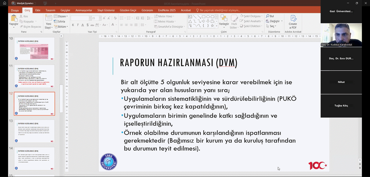 Birim İç Değerlendirme Raporu Yazımı Toplantısı Gerçekleştirildi-1