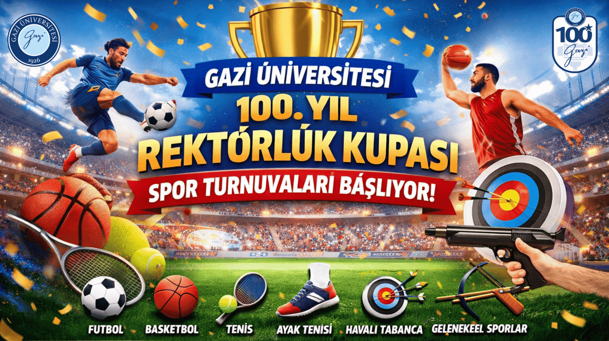 Gazi Üniversitesi 100. Yıl Rektörlük Kupası Spor Turnuvaları Başlıyor!-1