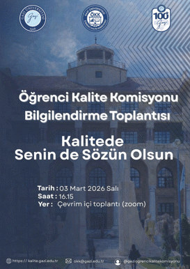 Öğrenci Kalite Komisyonu Bilgilendirme Toplantısı