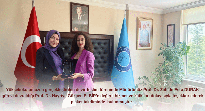 Yüksekokulumuzda Devir-Teslim Töreni ve Plaket Takdimi