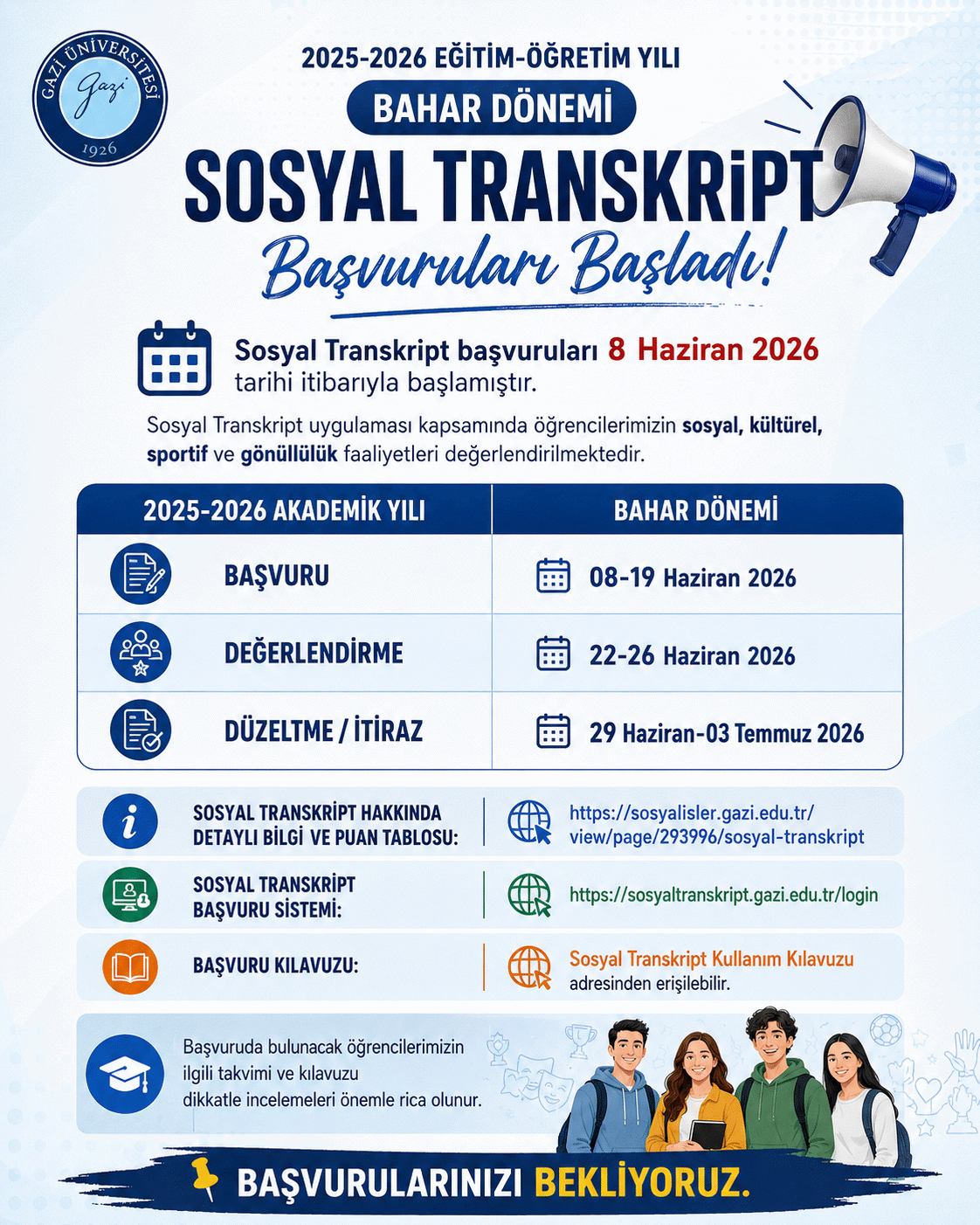 Applications for the 2025–2026 Spring Semester Social Transcript Have Started-1