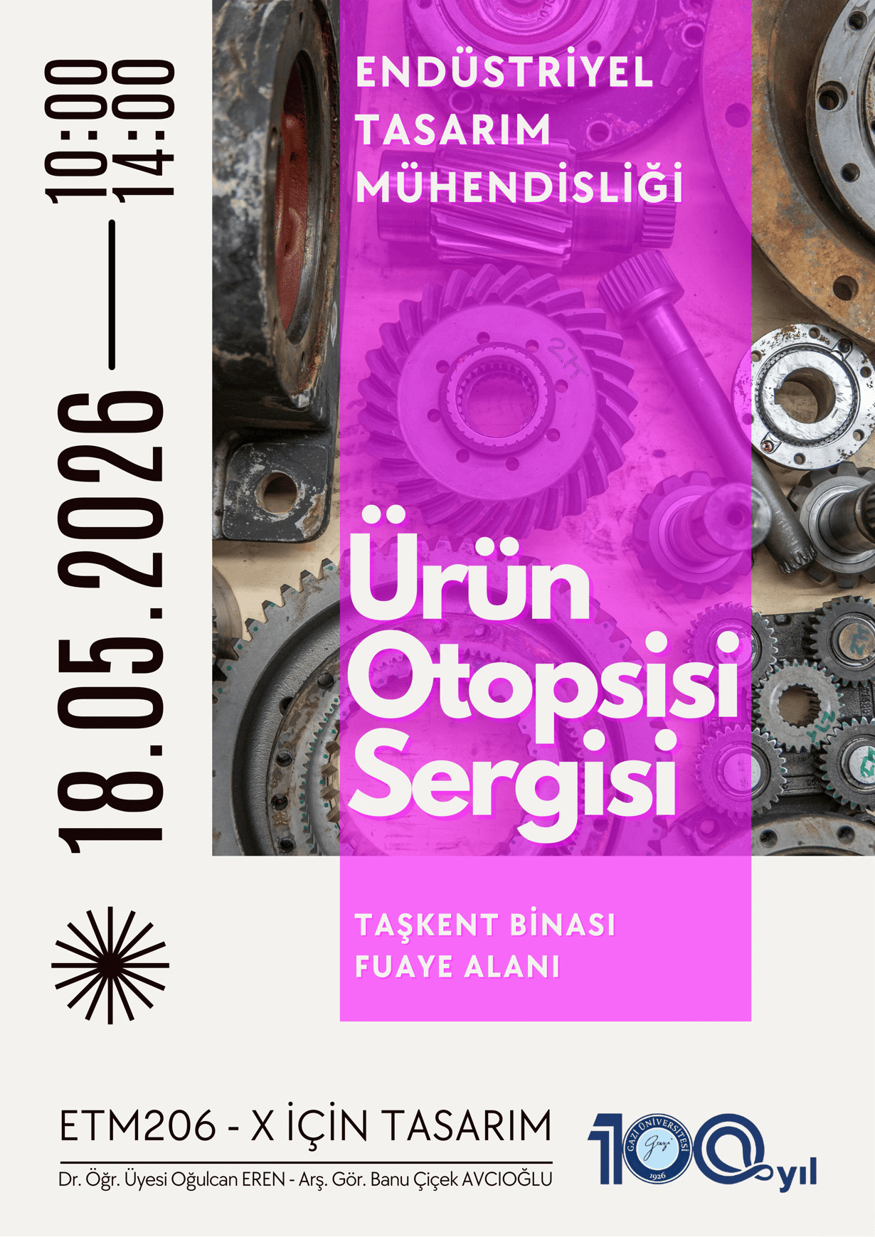 X için Tasarım Sergisi Davet Afişi
