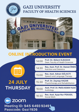 🎓 Online Introduction Event – Gazi University Faculty of Health Sciences