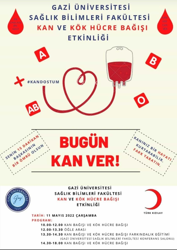 Kan ve Kök Hücre Bağışı Etkinlik Afişi