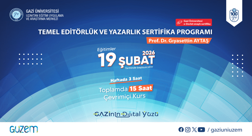 Temel Editörlük ve Yazarlık Sertifika Programı