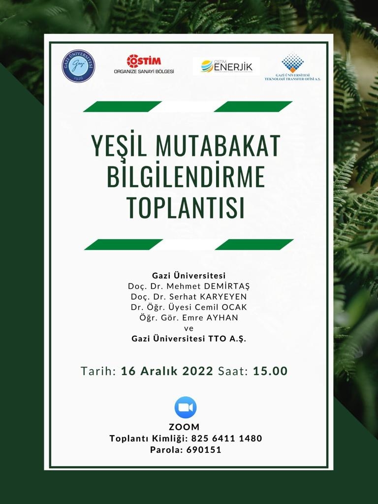 Yeşil Mutabakat Bilgilendirme Toplantısı