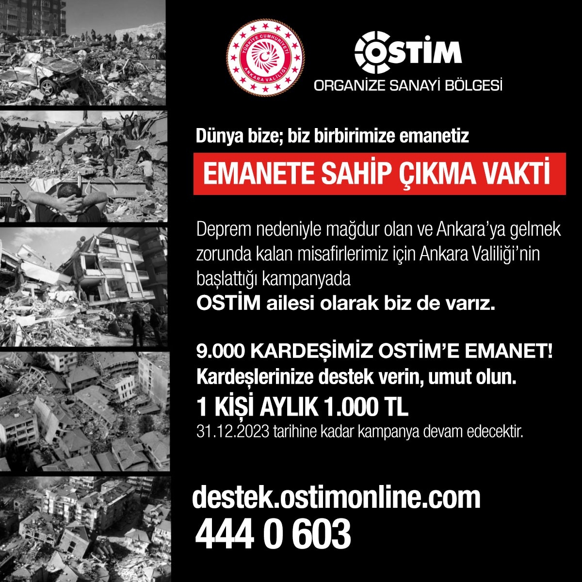 Depremzedelere Destekle İlgili OSTİM İstişare Toplantısına Katıldık -1